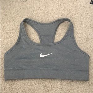 Grey Nike sports bra